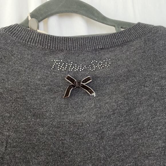Twin-set Simona Barbieri Sweater in HEATHER GRAY size L Cashmere silk NWT preppy - Picture 10 of 11